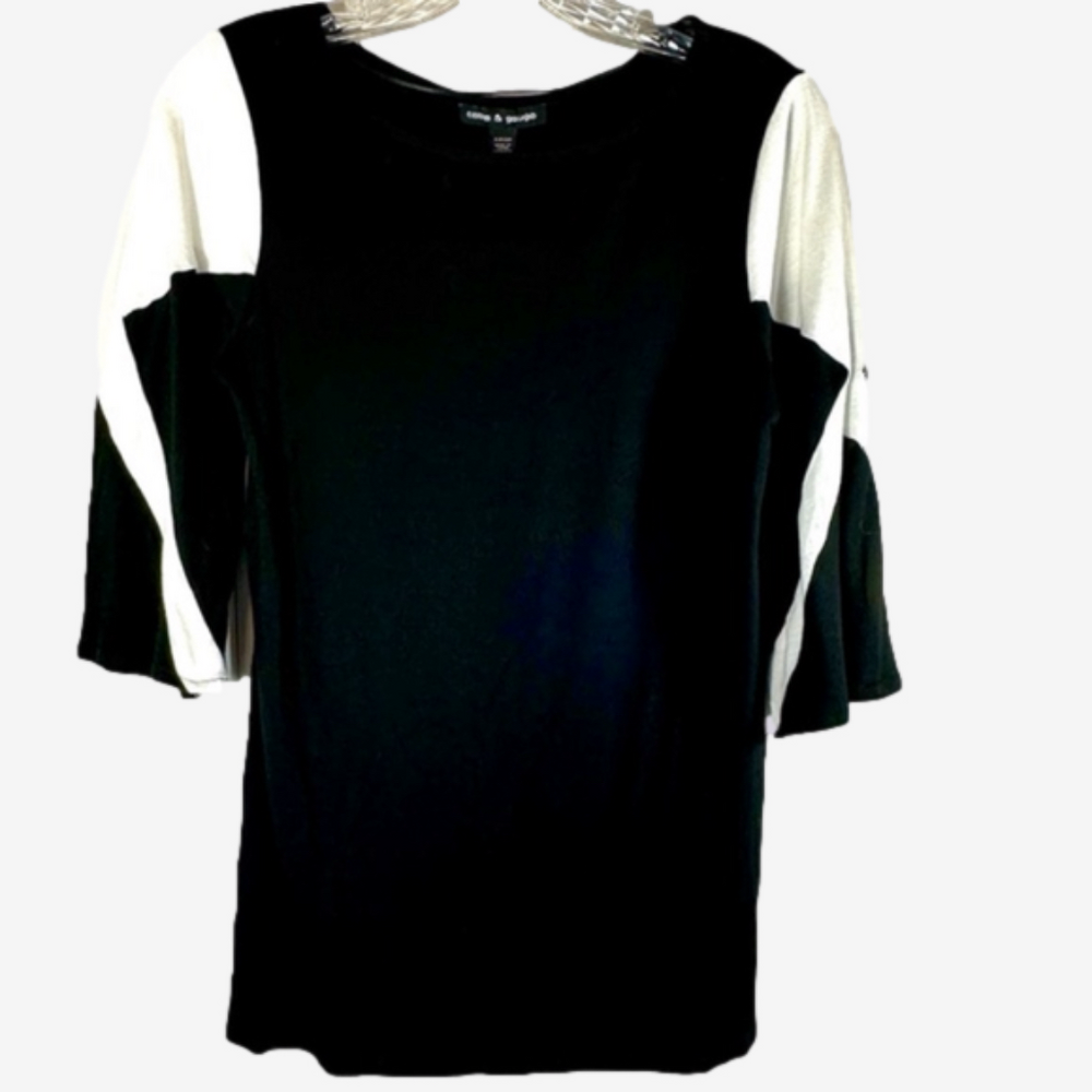 Cable & Gauge black & white shirt NWT Women’s size small | i6